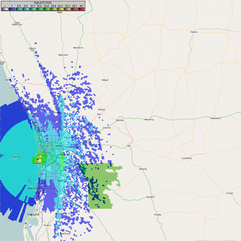 VK6RTH modelled coverage.