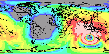 Ham CAP path predictor 20m SSN=105 08-12-2013